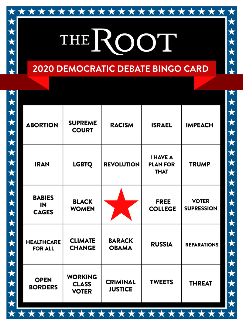 Illustration for article titled Let’s Play Democratic Debate B-I-N-G-O Tonight! (No, We’re Serious)